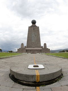 equator monument at 0 degrees latitude - ecuador