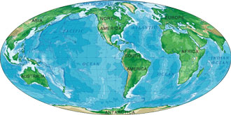 world map mollweide projection